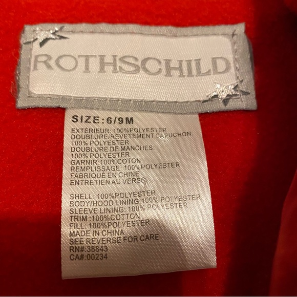 Rothschild Quilted Baby Snowsuit Size 6-9 Months - Picture 8 of 8